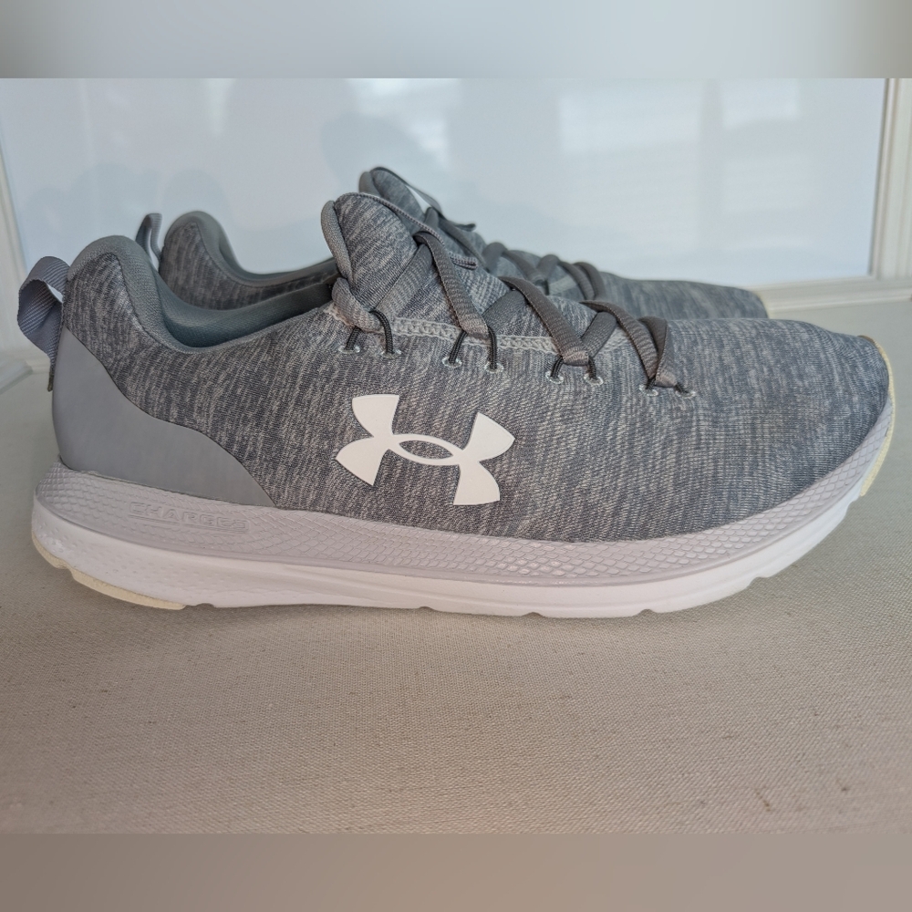 Under Armour 3023566-101 Women’s Gray Charged Athletic Running Shoes Size 9